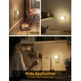 thumbnail image 3 of Paquete de 2 luces nocturnas enchufables a la pared, luz nocturna enchufable con sensor de luz del atardecer al amanecer, blanco suave de 3000 K, 0.3 W, luz nocturna LED para baño, adulto, 3 of 8