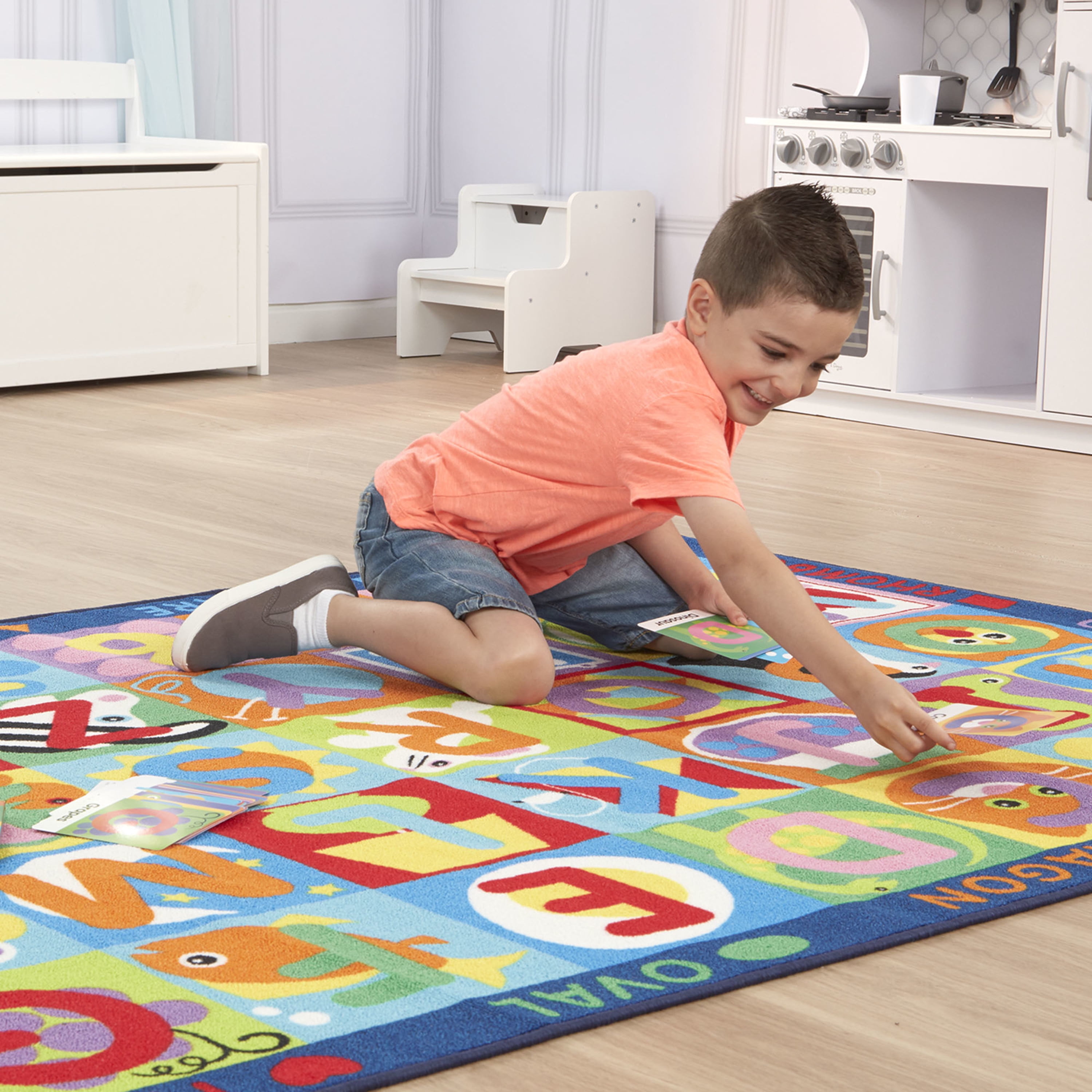 Melissa & Doug - Jumbo ABC-123 Rug - Neutral