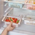 thumbnail image 1 of Estante de almacenamiento de capa de espaciador fresco extraíble de cesta de cajón organizador de refrigerador estirable ajustable ZefeiWu 8390615861489, 1 of 1