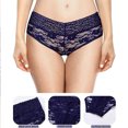 thumbnail image 3 of Women's Microfiber Lace Thongs Panties Underwear, 3-Pack, 3 of 6