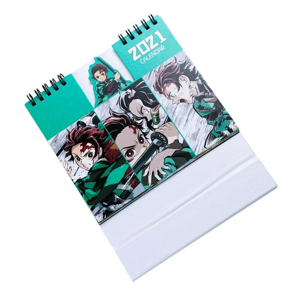 Horypt 21 Kimetsu No Yaiba Double Sided Printed Calendar Desktop Notepad Memo Gifts Walmart Com Walmart Com