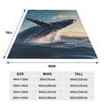 thumbnail image 3 of Bingfone Dancing Whale Print Flannel Fleece Blanket Throw Blanket for Bed,Sofa,Couch,Travel,Camping(60"x50" ), 3 of 8