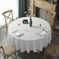 thumbnail image 4 of Japanese Cotton Linen Round Tablecloth For Dining Table Party Banquet Picnic,Dustproof Washable Machine-White-diameter250cm 99", 4 of 9