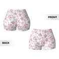 thumbnail image 3 of Rocae Rose Flowers for Women's Quick-Dry Running Shorts,Ladies Active Athletic Apparel Yoga Workout Gym Running Volleyball Spandex Shorts Medium, 3 of 9