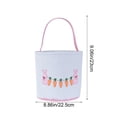 thumbnail image 3 of Antqov Easter Bunny Basket Bags for Kids, Cute Bunny Carrots Patterns Eggs Basket Candy Bags Personalized Canvas Bucket for Party Holiday Birthday Home Supplies, Gifts, 3 of 6