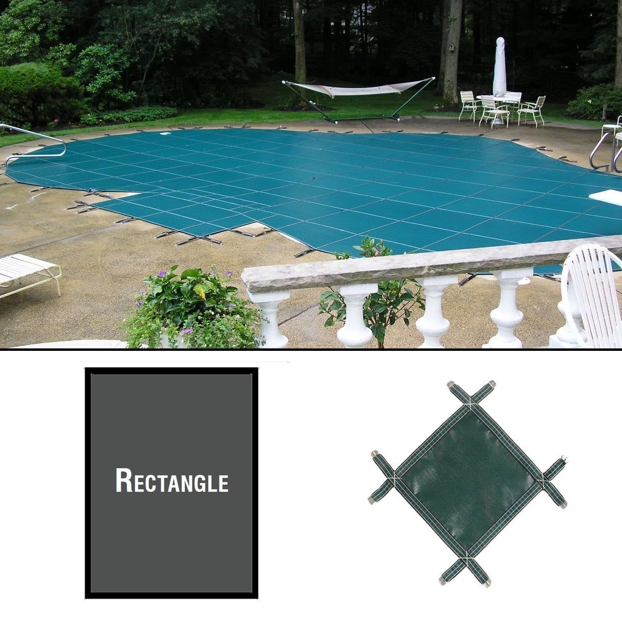 Garden Patio Outdoor Solar Pool Cover Rectangular swimming pool solar cove # 