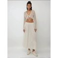 thumbnail image 3 of High Waist Textured Maxi Skirt, 3 of 5