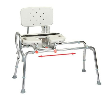 Eagle Health Extra Long Toilet To Tub Sliding Transfer Bench W Cut