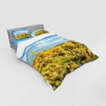 thumbnail image 2 of Ambesonne Floral Bedding Set 4 Pcs, Western Cactus Spikes, Queen, Yellow Blue Green, 2 of 2