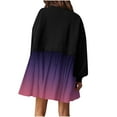 thumbnail image 3 of IROINNID Long Sleeve Dress for Women Loose Round Neck Long Sleeve Comfy Printing Dresses ,Purple, 3 of 5