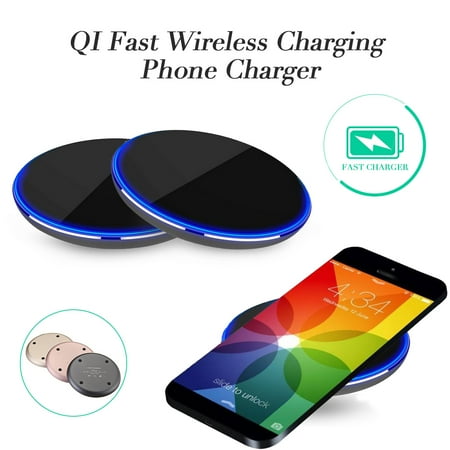 9v Qi Wireless Fast Charger Dock Pad Mat With Phonecharger