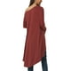 thumbnail image 3 of INSPIRAR CHIC Blusa Casual de Una Sola Manga Larga Asimétrica con Dobladillo Irregular XL Vino, 3 of 7