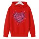 thumbnail image 4 of Sudadera con capucha y estampado de corazón de San Valentín, sudadera de manga larga para niños y niñas, chaqueta para niñas de talla mediana y grande., 4 of 7