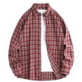 thumbnail image 4 of Admvng Men's Checkered Shirt Button Down Long Sleeve Vacation Casual Shirts, 4 of 8