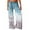 Sky Blue, variant on Idoravan Women's Plus Size Pants Clearance Women Casual Loose Gradient Tie-dye Printed Yoga Sport Long Pnats Wide Leg Pants