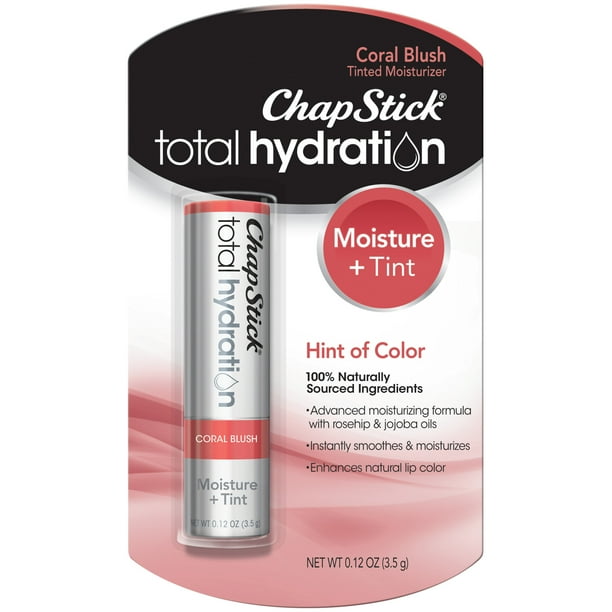 ChapStick Total Hydration Moisture + Tint Coral Blush Tinted Lip Balm