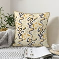 thumbnail image 4 of KLL Snake And Floral Decorative Throw Pillow Covers Velvet Soft for Couch Sofa Bedroom Living Room Outdoor (No pillow core)- 18"x18", 4 of 5