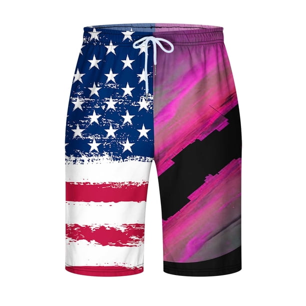 Pantalones Cortos Deportivos de Cuerda Elástica de Cintura Impresa, Pantalones Cortos de Playa Deportivos de Fitness para la Natación Y el Uso Diario Informal