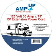 Amp Up Marine & RV Cords TT-30 L5-30 10 Gauge 75ft Heavy-duty 1 Outlet Adapter Extension Cord