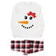 thumbnail image 3 of Pijamas navideños a juego para mujer, pajarita, muñeco de nieve, conjunto de Pijama Rojo femenino, 3 of 4