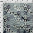 thumbnail image 3 of oneOone Cotton Poplin Dusty Blue Fabric Geometric Craft Projects Decor Fabric Printed By The Yard 56 Inch Wide, 3 of 5