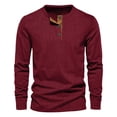thumbnail image 5 of SOOMLON Long Sleeve Henley Shirts for Men Big and Tall Button Dress Shirt Textured Solid Tshirt Warm Casual Work Wear, 5 of 5