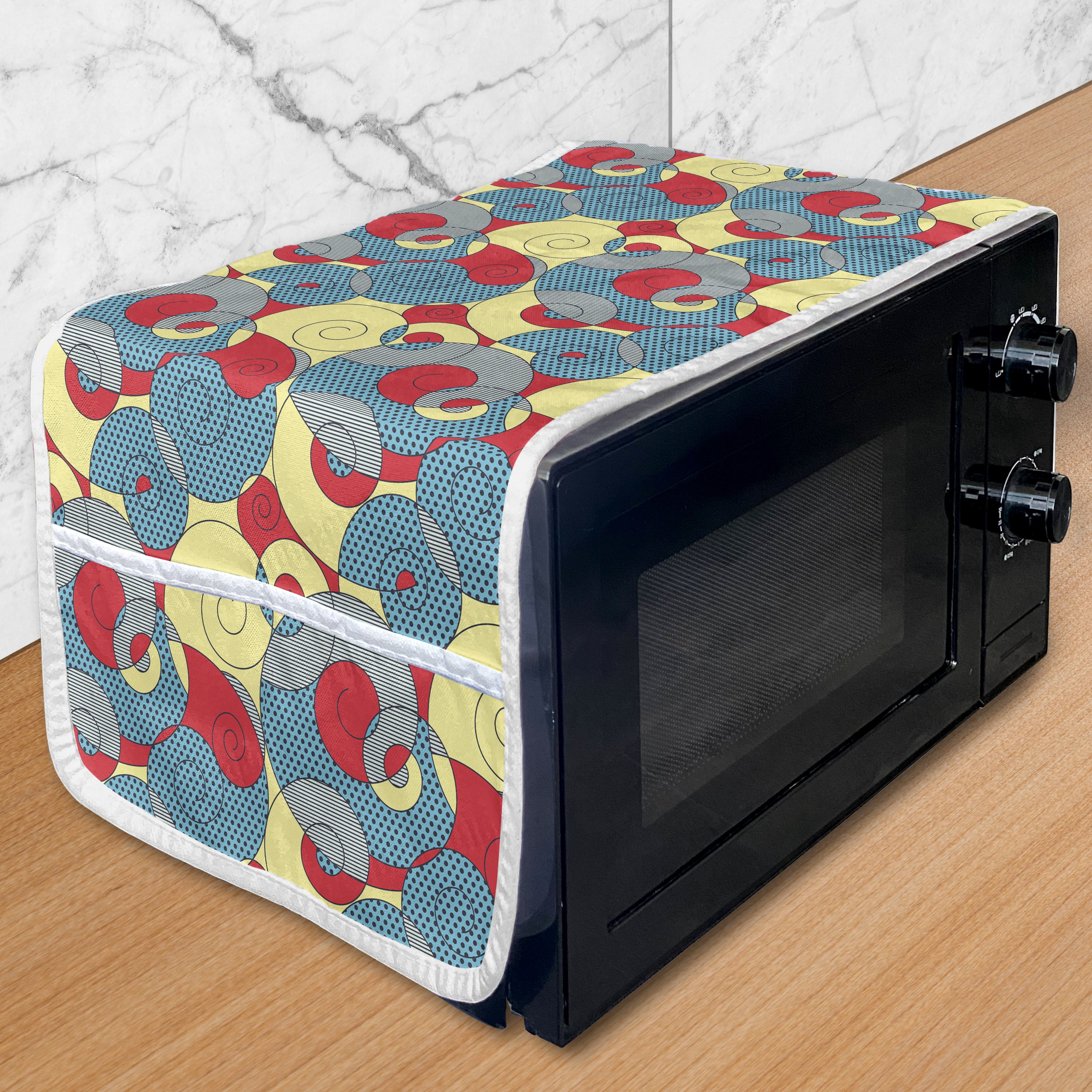 Abstract Microwave Oven Cover, Rhythmic Modern Spiral Mollusk Formed ...
