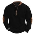 thumbnail image 2 of Blusas y camisas de manga larga con cuello redondo Sudadera con capucha de cuello redondo para hombre Jersey estampado Blusa de poliéster de manga larga para hombre, 2 of 4