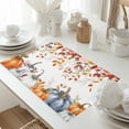 thumbnail image 5 of Fall Orange Pumpkin Placemats Set of 1 Fall Leaf Yellow Flowers Thanksgiving Harvest Heat Insulated Linen Place Mats, Washable Stain-Proof Table Mats for Dining Tables Holiday Decor 13x19inch, 5 of 9