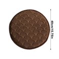 thumbnail image 3 of Oneshrt Round Chair Cushion, Thickened Memory Foam Pads, Non Slip Velvet Cushion, Slow Rebounds Buttock Cushion for Living Room, Office, Car (Round - Coffee, 15.75x15.75 in), 3 of 7