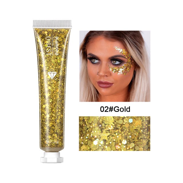 Sombra de ojos con lentejuelas de diamante, 6 colores, brillo duradero, lentejuelas de sirena, brillo de uñas, resaltador de Gel, maquillaje, cosméticos para fiesta