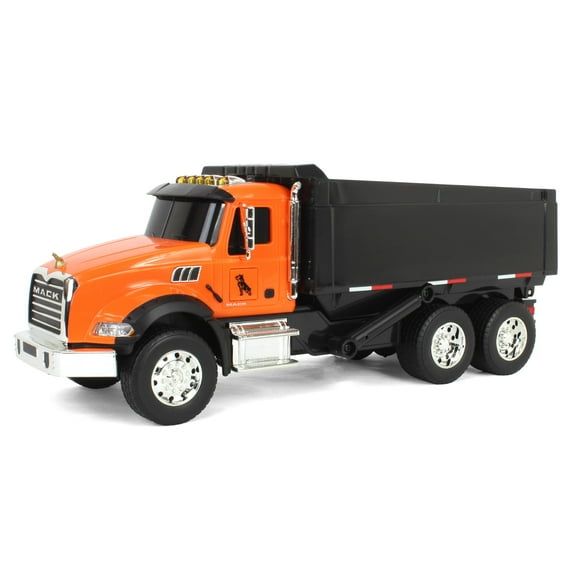 First Gear Inc 1/24 Durable Orange Plastic Mack Granite Dump Truck With Lights And Sounds
