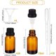 thumbnail image 2 of Paquete de 24 frascos de vidrio marrón de 15 ml para aceites esenciales, rellenables, con goteros de plástico, embudo, tolva y pegatina., 2 of 9