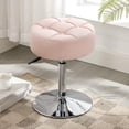 thumbnail image 3 of Dycanpo Adjustable Vanity Stool, 360°Swivel Vanity Chair Stool for Makeup Room,Pink, 3 of 9
