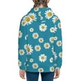 thumbnail image 6 of Pofeuu Daisies Flowers Print Teenage Zipper Hoodie Sweatshirts Hooded Casual Jackets With Pocket For Boys Girls-Small, 6 of 6