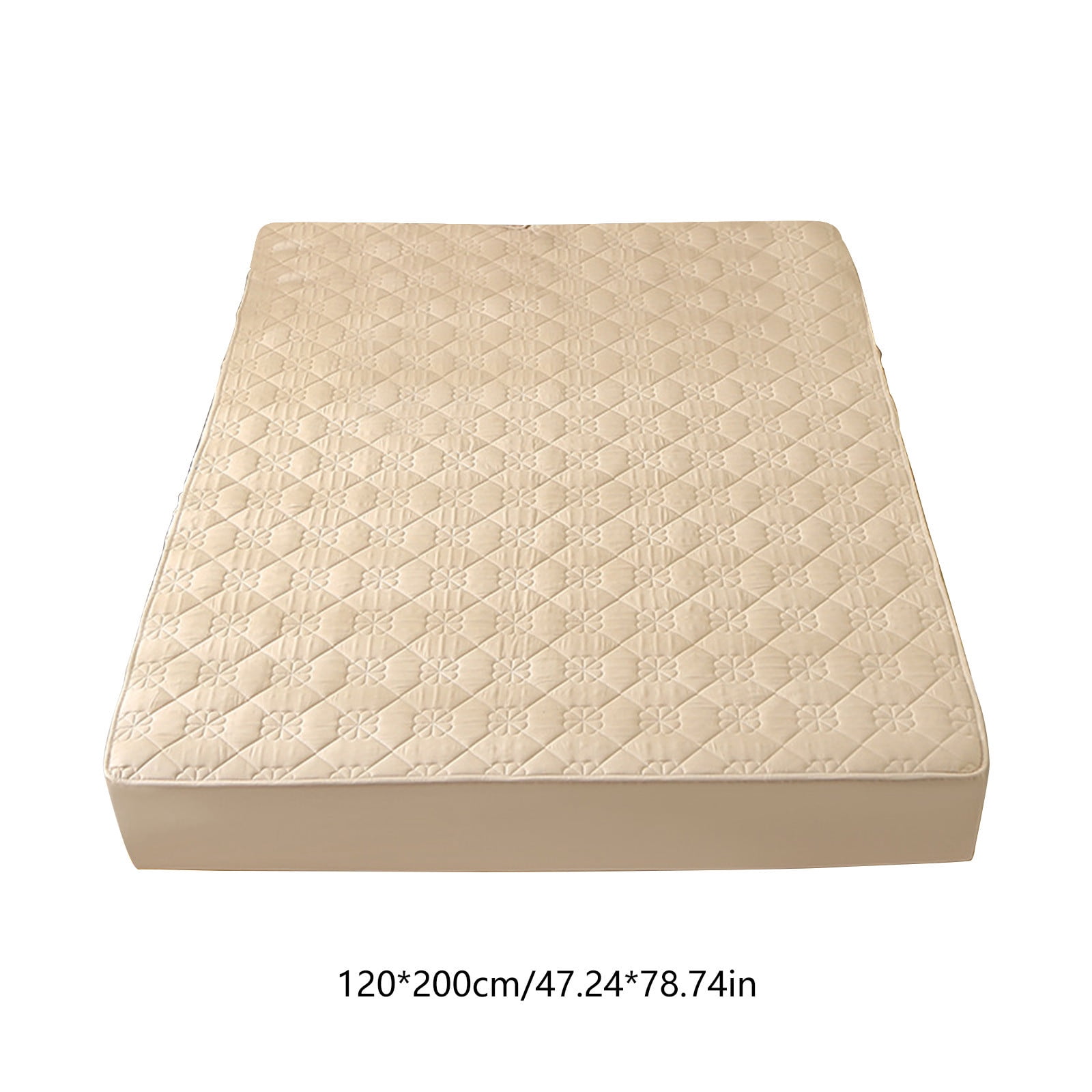 Hmgxay Fitted Sheet, Bed Mattress Cover, Cotton Quilted Mattress Pad, Non-Slip Breathable Mattress Protector, Machine Washable Fitted Mattress Topper(47.2x78.7 Inches)