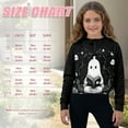 thumbnail image 7 of Xoenoiee Ghost Book Print Girls' Sweatshirts Half Zip Up Pullover Crop Tops for Girls Halloween Long Sleeve Hoodie Sweater Cropped Sweatshirt, 5-6 Years, 7 of 7