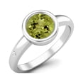 thumbnail image 2 of Mooneye 0.85 Ctw Round 925 Sterling Silver Peridot Solitaire Women Valentines Day Gifts Promise Ring, 2 of 3