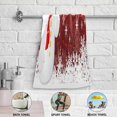 thumbnail image 5 of SKYSONIC 2 Pack Xmas Snowman Snowflakes Hand Towels, 28.3"x 14.4" Ultra Soft and Absorbent Red Decorative Fingertip Towels for Home, Bathroom, Kitchen, 5 of 5