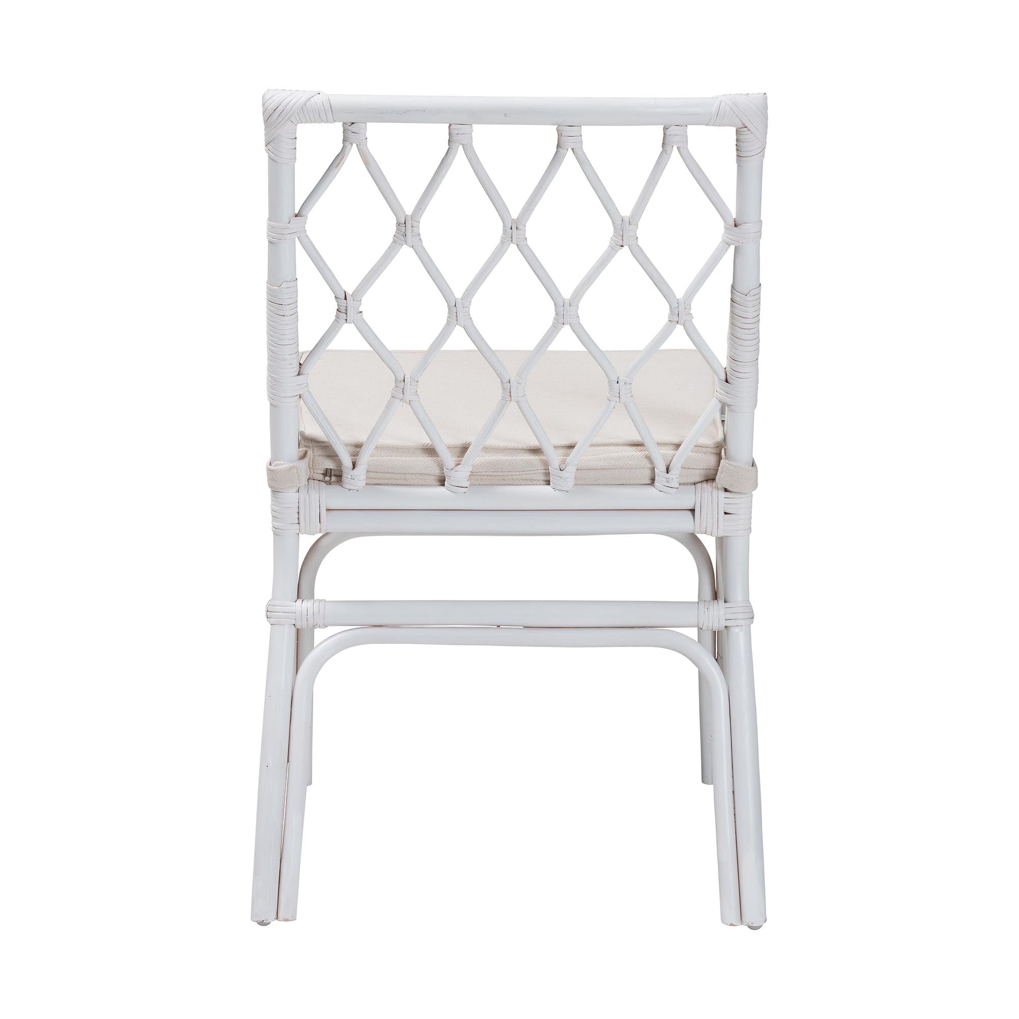 bali & pari Carwyn Boho Dining Chair, White