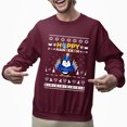 thumbnail image 2 of Christmas Sweatshirt, Happy Hanukkah Penguin Funny Holiday Sweatshirt, Witty Flightless Bird Menorah Sweatshirt, Unique Gift for Her & Him, 2 of 5