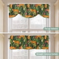 thumbnail image 5 of Tropical Plants Tie Up Valance Curtains for Windows, Kitchen Curtains Window Treatments, Summer Botanical Animals Flowers Leaves Short Window Shades Valances for Bedroom Bathroom Cafe 54"x18", 5 of 8