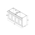 thumbnail image 6 of Disar 60'' Double Bathroom Vanity Base Only, 6 of 6