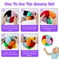 thumbnail image 3 of beetoy Baby Textured Ball, Baby Fabric Plush Stuffed Ball Toys,Developmental Bumpy Ball Toy- Montessori Soft Ball Toys with 12 Textured Fabric for Babies 6-12 Months, 3 of 6