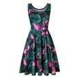 thumbnail image 1 of Qiopertar Robes Décontractées Sans Manches pour Femmes Col Rond Robe d'Été Imprimée pour Plage en Solde Livraison Gratuite à Moins de 5$ jusqu'à 90 % de Réduction, 1 of 6