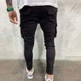 thumbnail image 6 of Women's Plus Size Jeans Wide Leg Jeans Mid Ripped Frayed Hem Casual Stretch Tight Trousers Denim Pants For Women 4-16 Black,8, 6 of 7