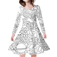 thumbnail image 1 of WEAIXIMIUNG Robes de Retour à la Maison pour Adolescentes Robe de Fête Imprimée Bleue pour Enfants et Filles 10-13 Ans, 1 of 5