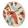 thumbnail image 3 of Designart 'Tropical Palm Leaves With Geometrical Shapes' Modern Wood Wall Clock, 3 of 5