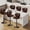 Brown, variant on Bar Stools Set of 6, Adjustable Swivel Bar Chairs with 360° Rotation, Padded Counter Stools with Back and Footrest for Kitchen Island, Bistro, Cafe, and Home Use Black