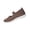 Exquisite Shoes - Brown, variant on Women Closed Toe Shoes Knit Mesh Breathable Cozy Walking Flats Thick-Sole Casual Nurse Shoe with Arch Support
